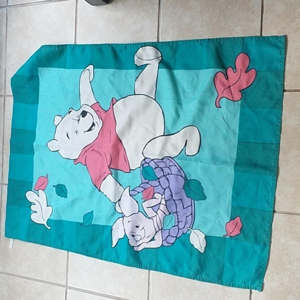 Disney Winnie the Pooh and Piglet Fall Leaves Outdoor Flag
